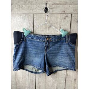 Isabel Ingrid & Isabel Mid-Rise Denim Maternity Shorts Size 12